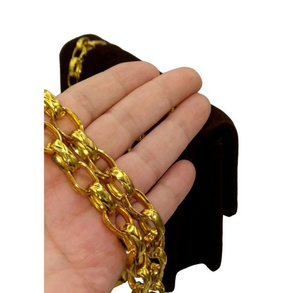 CHANEL AUTHENTIC CLASSIC 24K GOLD BIJOUX CHAIN VINTAGE CROSSBODY FLAP BAG - Picture 11 of 15